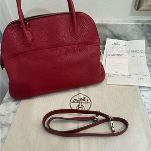 Hermes Bolide 31 Clemence Rouge Garance